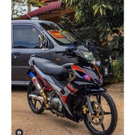 COVERSET LC V1 SPARK MERAH CUSTOM HITAM METALLIC/MATE