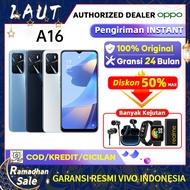OPPO A16 3/32GB - 5000mAh Battery - AI Triple Camera - HD+ Eye-care Display Garansi Resmi Indonesia 100% Ori COD Gratis Ongkir  HP OPPO A16 Baru 2021