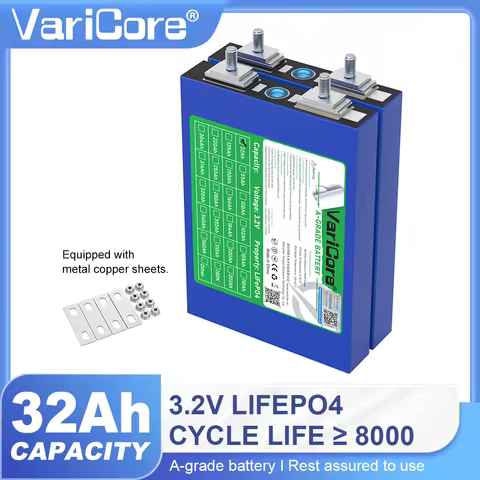 VariCore 3.2V 32Ah Lifepo4 Batteries 4S 12.8V 30ah 3C 5C Lithium Iron Phosphate Battery Pack Solar M