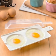 PRASI Eggs Chicken Microwave 2 Eggs Baking Cooker Steamer Tool Food Gadget Microwave Eggs Draining E