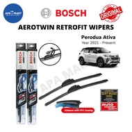 Bosch Aerotwin Retrofit U Hook Wiper Set for Perodua Ativa (Year 2021-Present) (21"/14")