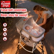 3 in 1 Baby Bed With Net Prevent Mosquito Insect Bites Newborn Bassinet Infant Outdoor Park