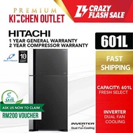 Hitachi 601L Refrigerator Big2 Glass Series 2 Door R-VG710P7M-1 GGR | Peti Sejuk | Peti Ais *Klang Valley Area