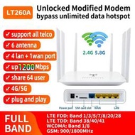 【現貨下殺】L260A 300Mbps 4G無線路由器5網口WiFi 5.8G+2.4G CPE router