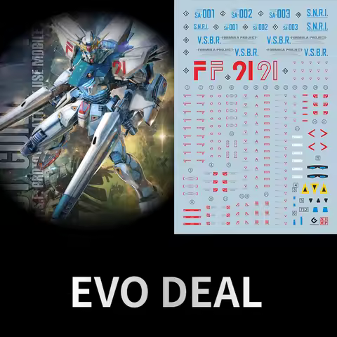 EVO Decal E-MG201 for MG 1/100 F-91 Mobile Suit Model Action Figures Building Hobby DIY Fluorescent 