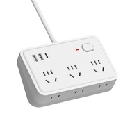 6-Outlet Surge Protection Power Strip with 4 USB Ports - Ultra-Thin Flat Plug Extension Cord 5-Foot