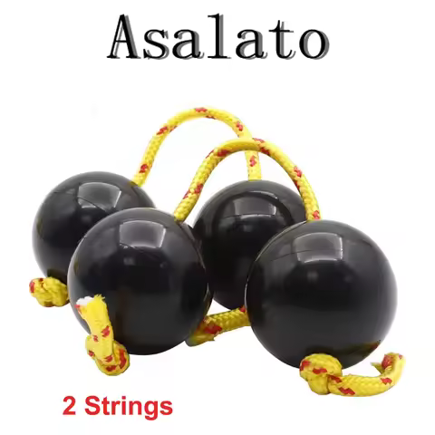 2 Strings Asalato African Shakers Rhythm Fingertip Ball Sand Eggs Percussion Instrument Abs Sand Bal