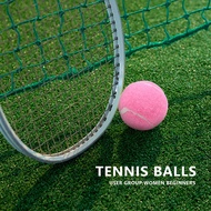 6Pcs Pack Pink Tennis Balls Wear-Resistant Elastic Training Balls 66mm Ladies Beginners Practice Ten