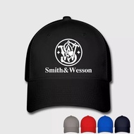 print wesson smith firearm gun caps hats unisex men women cotton cap baseball cap sports cap