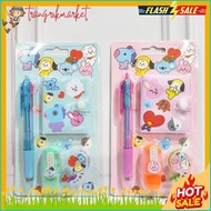 Up To 70% Discount 1 Set of 4In1 Stationery Highlighter Tape Pen Book Bts Notebook Bt21 Cheap Rs00
