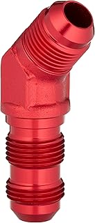 DNA MOTORING FT-1-9006-08-RD 8an An-8 1/2 Male Thread 45 Degree Bulkhead Flare Aluminum Finish Fitti
