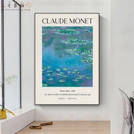 Claude Monet Vintage Oil Painting Prints Vincent van Goghs Water Lilies Flowers and Plants Landscape
