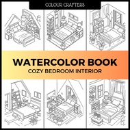 ColourCrafters Watercolour Drawing Book Cozy Bedroom 200gsm 300gsm Watercolour Paper