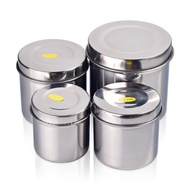Sealed Jar With Lid Cotton Ball Ointment Iodine Volume Cylinder Stainless Steel Disinfection Supplie