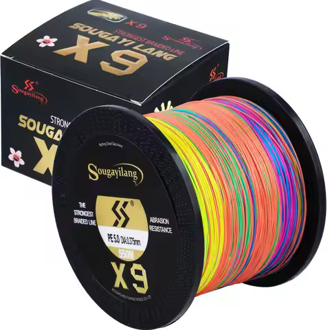Sougayilang X9 Braided Fishing Line 550M 350M 150M 17-97LB Multifilament Fishing Line 0.128-0.405mm 