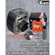 W125 RACING BLOCK LEO 57mm 60mm 63mm 65mm 68mm WAVE125 CYLINDER RACING BLOCK WAVE 125