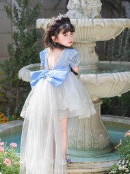 Váy Công Chúa Loli Hở Lưng Cho Bé Gái Váy Sinh Nhật Biểu Diễn Elsa Váy Mùa Hè Cho Bé Gái Váy Ngắn Bằ