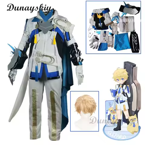 Gepard Landau Cosplay Game Honkai Star Rail Costume Armor Wig Shoes HSR Uniform Silvermane Guards La