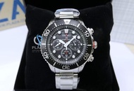 日本SEIKO 精工手錶競速三眼太陽能計時不銹鋼錶帶腕錶 (SSC015)(SSC015P1)運動潛水錶43mm