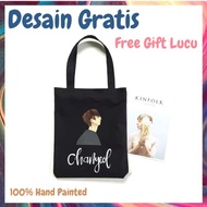 SNAIFART TOTEBAG LUKIS CUSTOME TAS KANVAS TAS LUCU TAS LUKIS