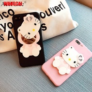 Samsung Galaxy Note 10+ Plus 10 Note 9 Note 8 Note 5 J2 Pro 2018 J7 Prime 2016 Case Hello Kitty Mirror Soft Cover