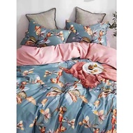 4 in 1 Queen / 2 in 1 Single Size Fitted Getah Keliling Cadar Fitted Bedsheet 100% Cotton Bed Sheet 