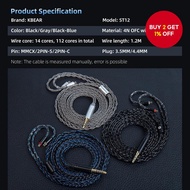 New KBEAR ST12 MMCX/2PIN/QDC IEM Cable Replacement for In-Ear Monitors, 8-Core 4N OFC Silver-Plated 