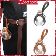 WIN Medieval Wizard Bottle Glass Bottle with Cork Stopper Dark Magical Potion Bottle for Halloween