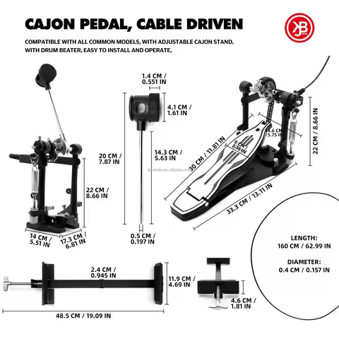 Musical Instrument JBK Professional Cable Direct Drive Shaft Drum Foot Pedal Drum Parts Accessories 