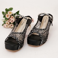 Anastasia party heels 9cm black glass heels