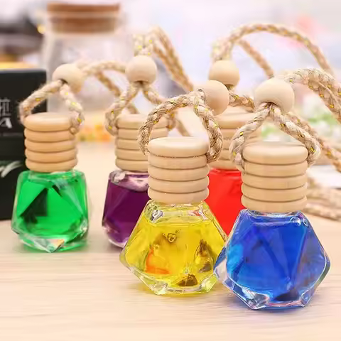 7ml Car Hanging Bottles Perfume Aromatherapy Refillable Air Freshener Diffuser Oil Fragrance Bottle 