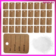 📎 1000Pack Tag Gantung Kertas Kraft Boleh Tulis untuk Pakaian Kasut Barang Kemas 1.97X1.38X0.00In