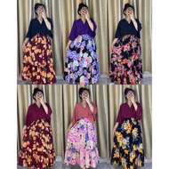 READY STOCK KIMONO DRESS PLUS SIZE 2 TONE PREMIUM QUALITY DRESS VIETNAM VIRAL