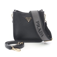 【二手】Prada PRADA 單肩包 VIT.DAINO SOFT 1BH1912DKVF06327NO 黑色皮革帆布單肩包 女士 全新