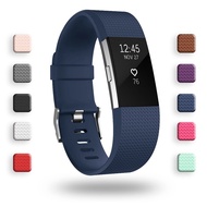 Bands Compatible with Fitbit Charge 2 for Women and Men, Classic Adjustable Soft Silicone Sport Stra