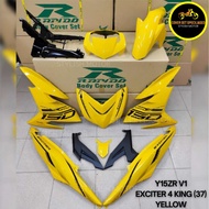 (STICKER TANAM/AIRBRUSH) RAPIDO COVER SET Y15ZR V1/V2 EXCITER 4 KING (37) YELLOW