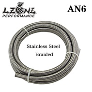 LZONE - AN6 6AN AN -6 (8.6MM / 11/32"; ID) STAINLESS STEEL BRAIDED FUEL OIL HOSE 5 METER / 5M JR7112