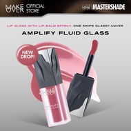 MAKEOVER Amplify Fluid Glass Lip Gloss - Peptide Plump Technology Hydrating Glossy Shine Non Sticky 