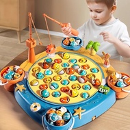 【 Electric Rotating Fishing Toy 】 Magnetic Children's Fishing Set | Baby Puzzle Early Education Toy 