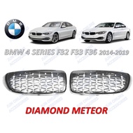 BMW F32 F33 F36 Front Grille Chrome Diamond Kidney Grilles Meteor Style Bumper M Grill For BMW 4 ser