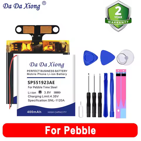 New LSSP441522AE SP301618AE SP551923AE P121112 Replace Battery For Pebble Time Round Steel 2 SE E-Pa