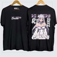 Hot Fashion Emilia Re Zero Short Sleeves T-Shirt Cotton Fashion T-Shirt