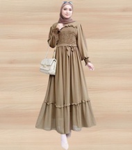 JESSY ACC NADHIRA MAXI BL CERUTY BABYDOLL FULL PURING LD 100 CM PB 140 CM TALI PINGGANG MENYATU Baju