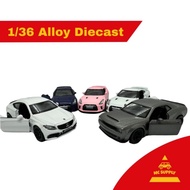 1/36 Alloy Diecast Car Toys For Kids Car Toy Display Die Cast mainan budak lelaki GTR35 SRT Demon C6