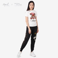 ED HARDY WOMEN’S PRINT & RHINESTONE ROUND NECK TEE ARDENT & ROSES TIGER