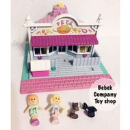 絕版玩具 1990s bluebird Polly pocket 口袋芭莉 房子 附人偶 娃娃 口袋芭比 齊全