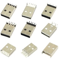 10pcs USB 2.0 AM 4P Male Connector Type A 4 Pin SMT SMD DIP Panel Mount Plug Jack Socket Connector D