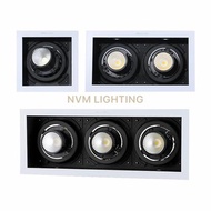 NVC NLED5822C COB LED Multiple Downlight 2*12w Two-head Lampu Siling Eye Ball LED
