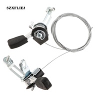 Perfeclan 1 Pair 3x6/3x7 Speed Thumb-tap Bike Shifter Levers Derailleur Parts Argenteo