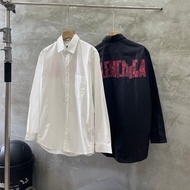 FV8R BLCG Spot Goods2025Early autumn new red patterned paper tape printed long-sleeve shirt cardigan